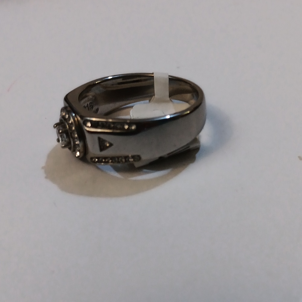 RING STAINLESS STEEL ZIRCONIA ROUND SIZE 12 - Picture 3 of 5